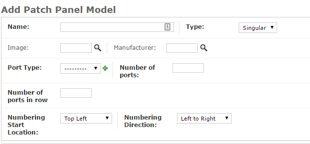 Ports and properties based on the patch panel model
