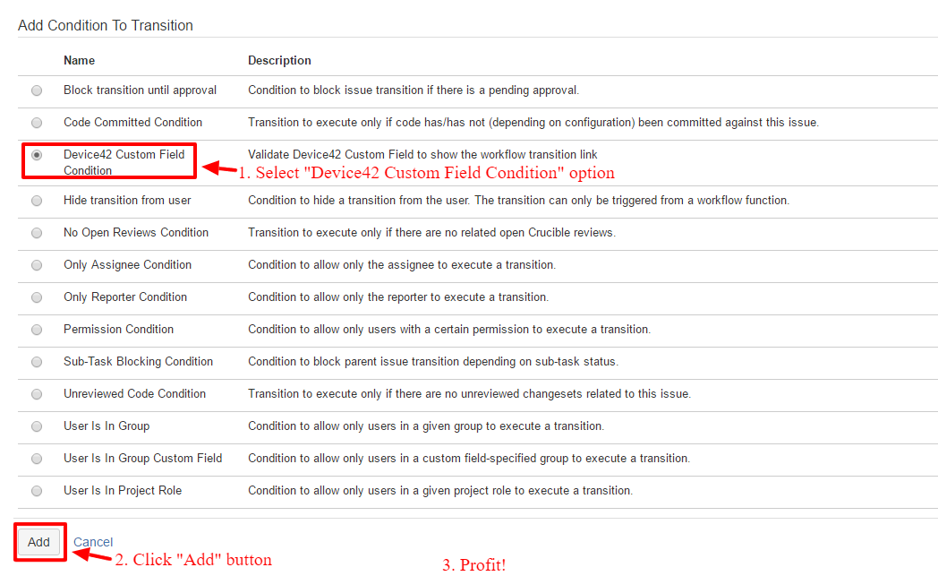Condition Add