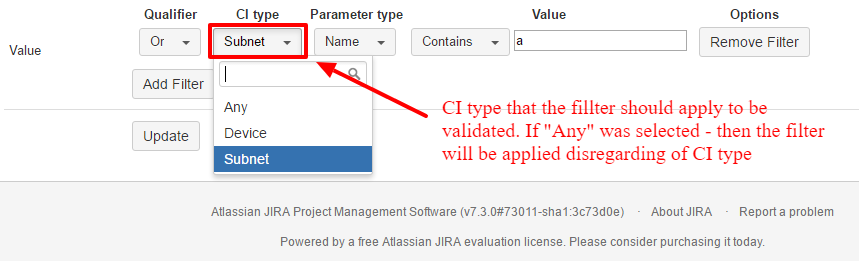 Filter CI Type
