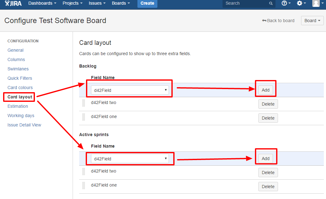 Configure layout