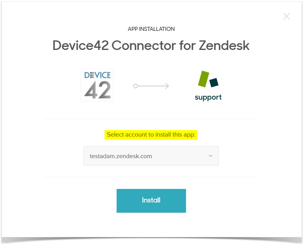 D42 Connector ZenDesk Install
