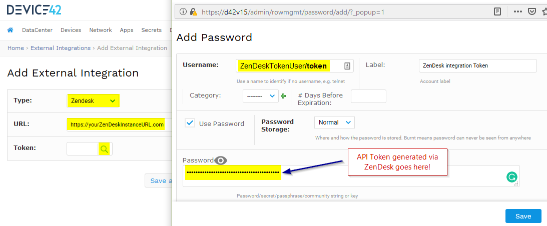 D42 ZenDesk Integration Config