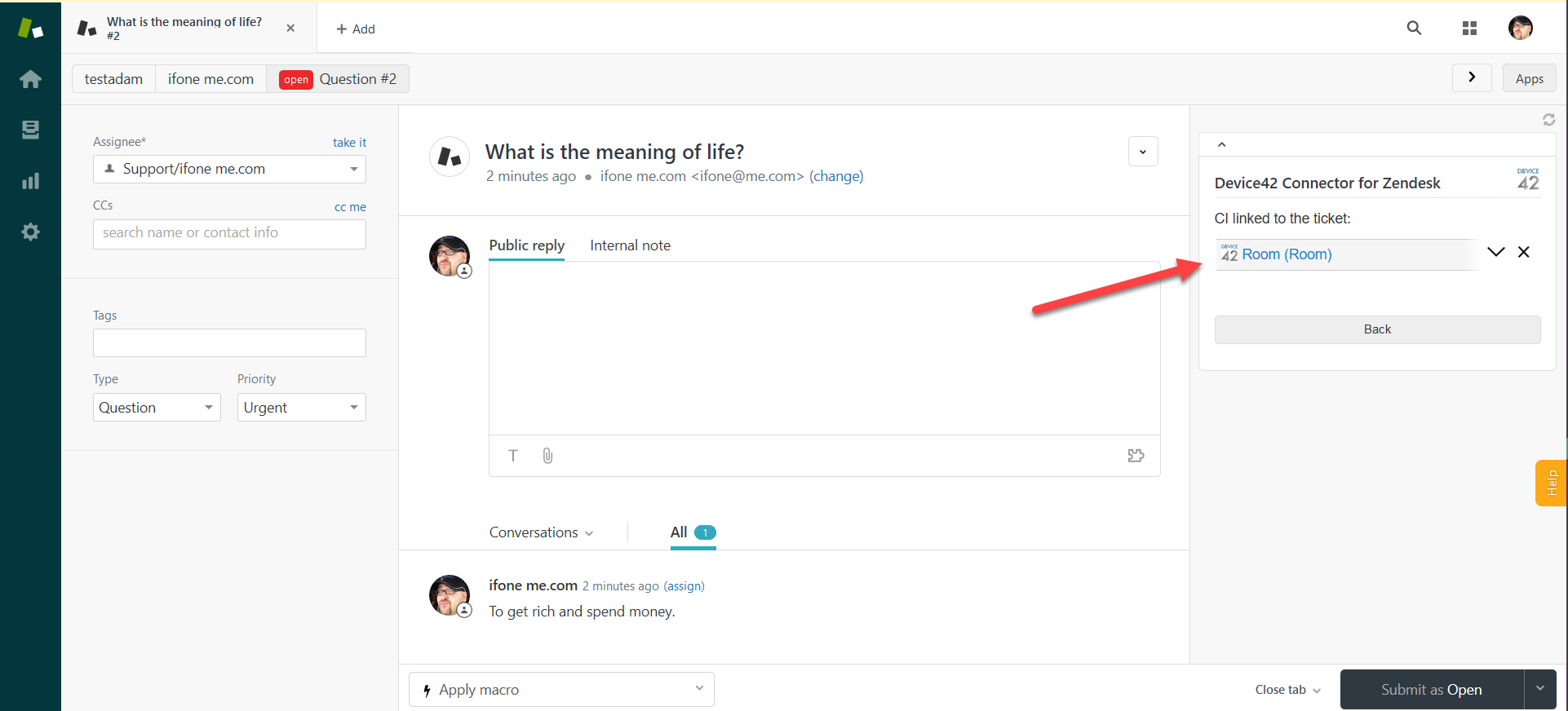 D42 CI on ZenDesk Tickets