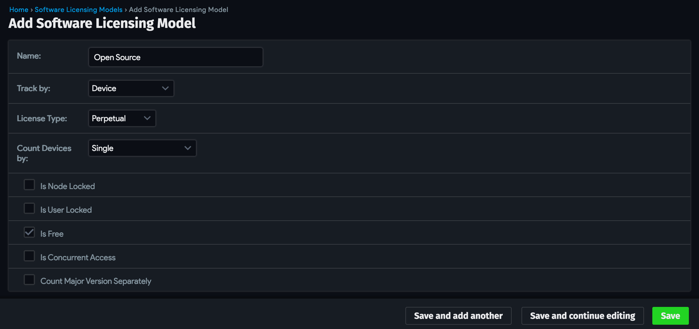 Add license model