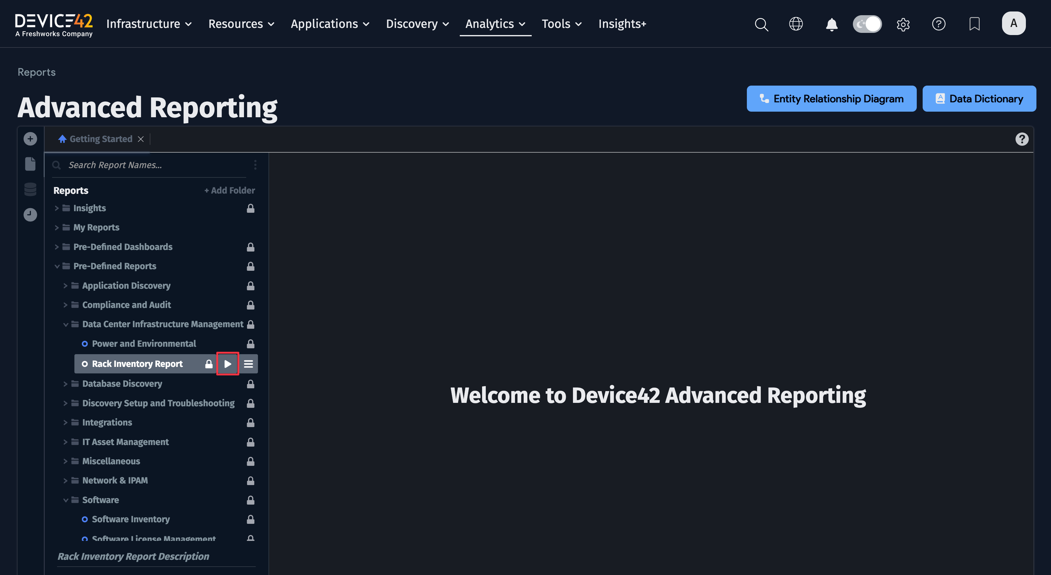Run existing report