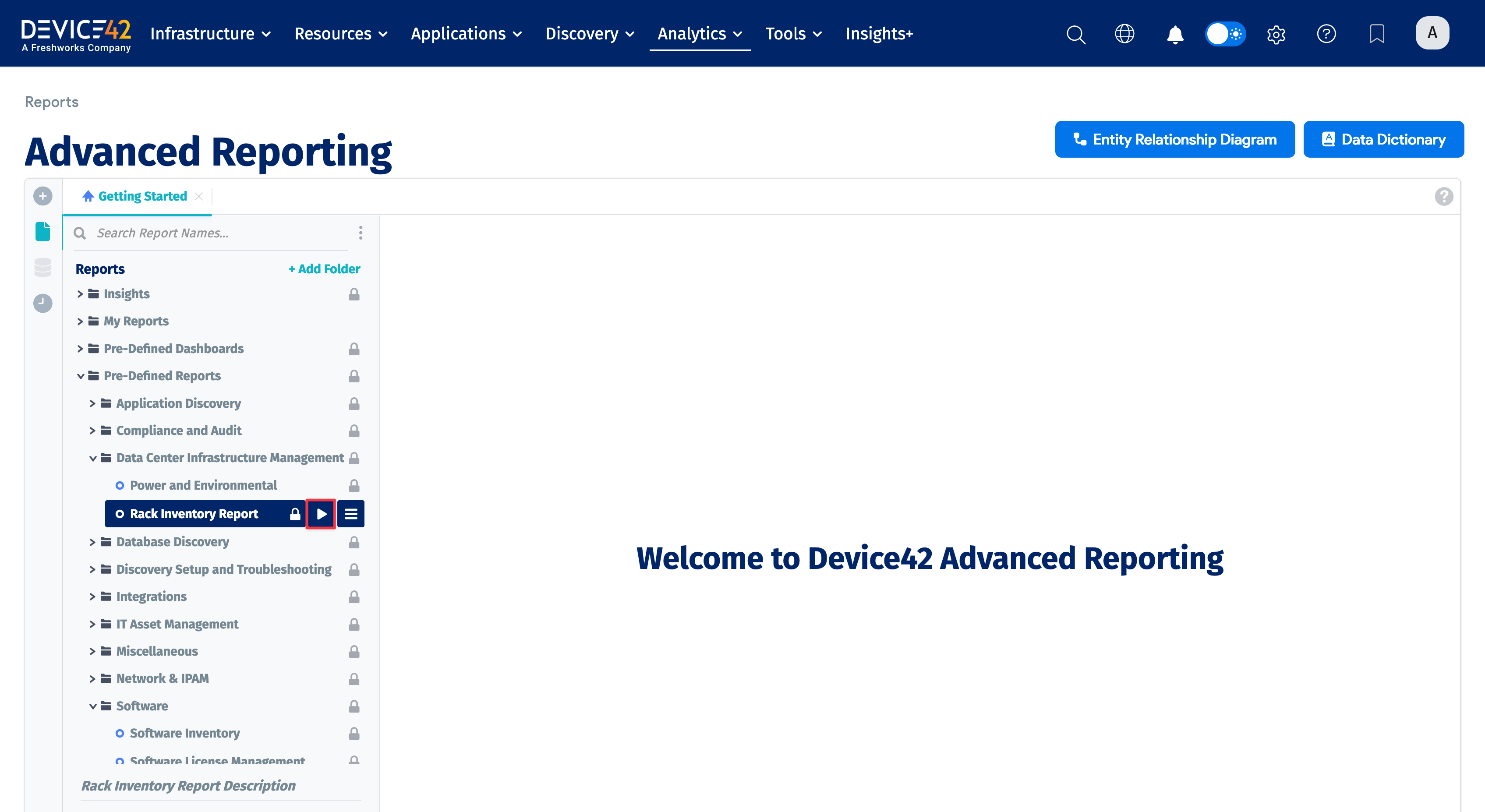 Run existing report
