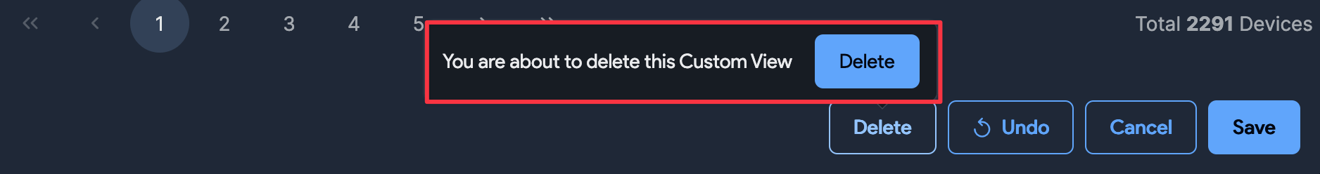Delete view