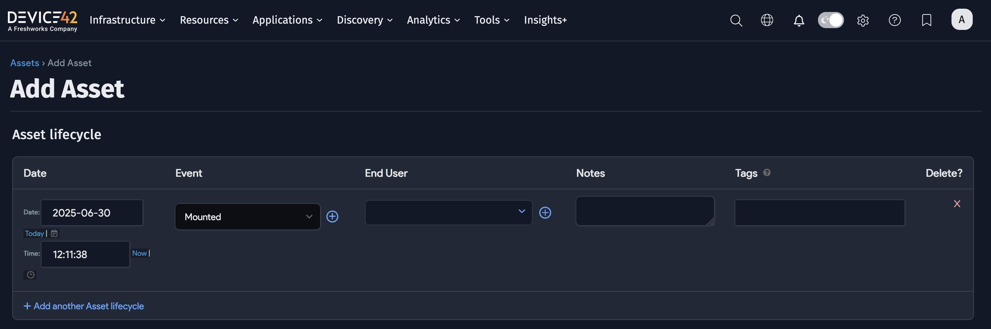 Asset lifecycle box