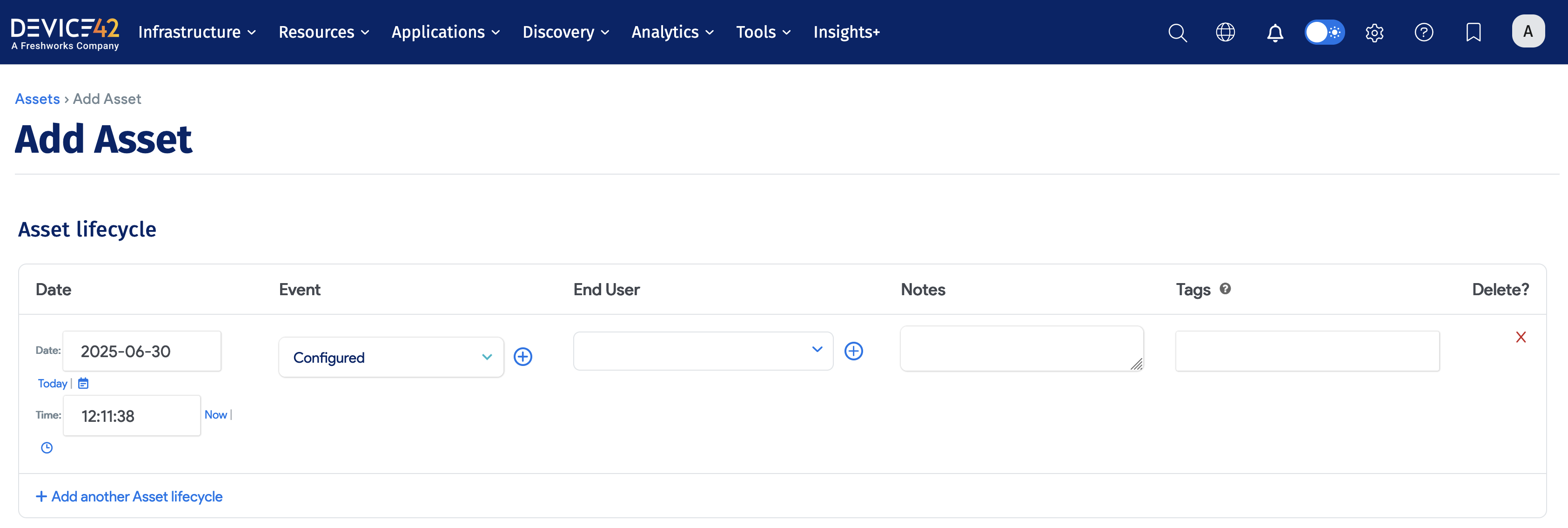 Asset lifecycle box