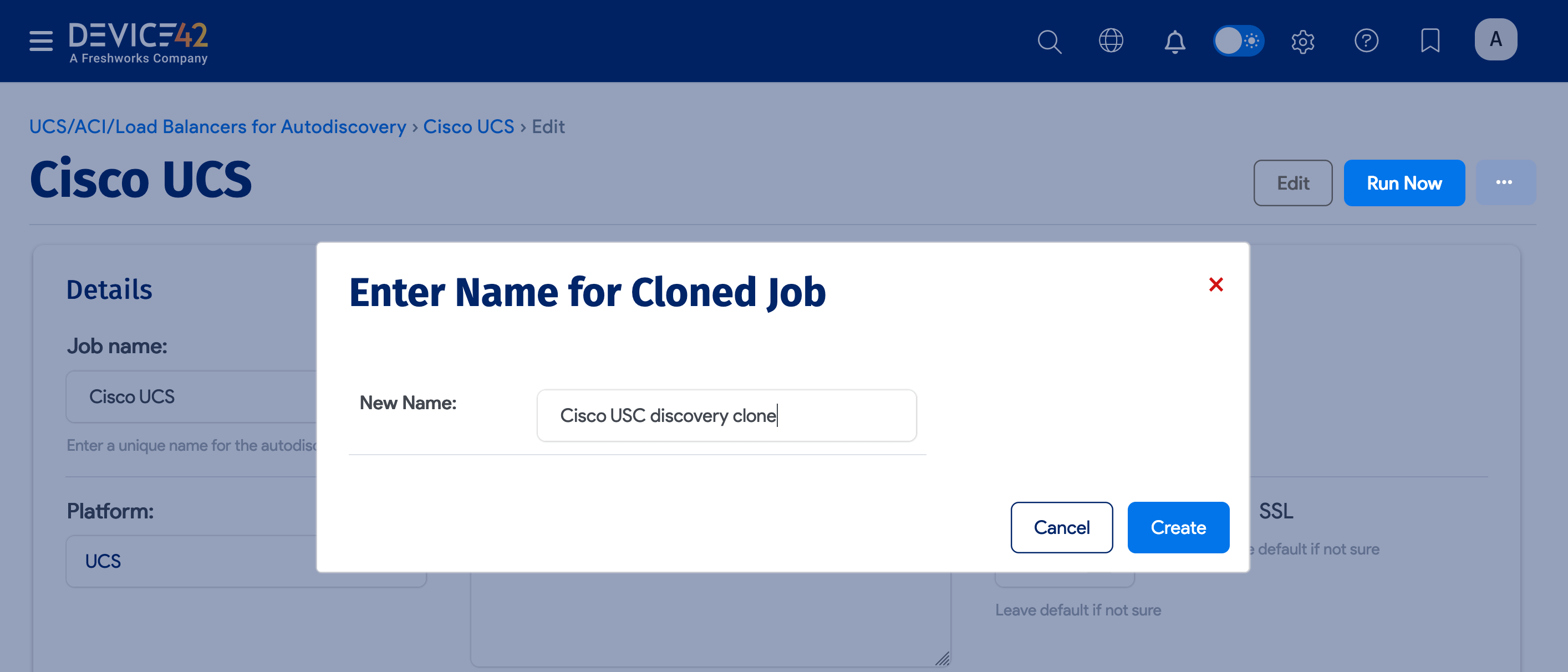 Name new cloned job