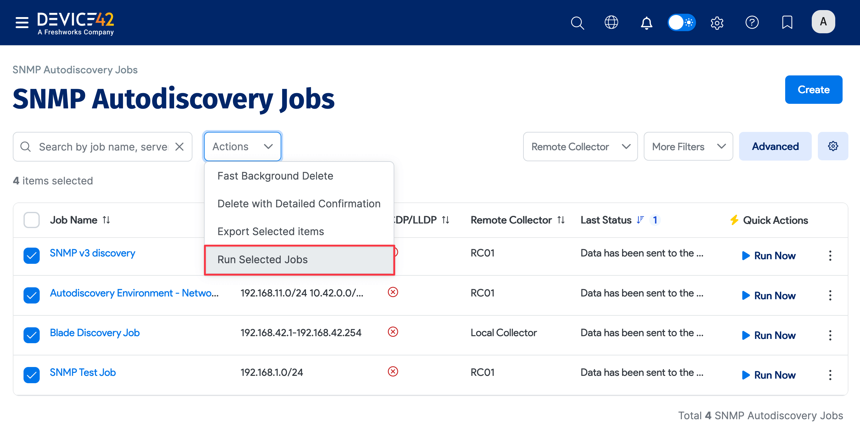 Run Selected Jobs