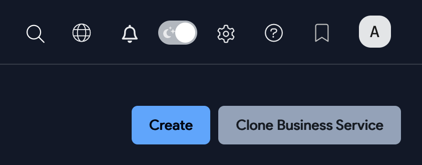 Create button