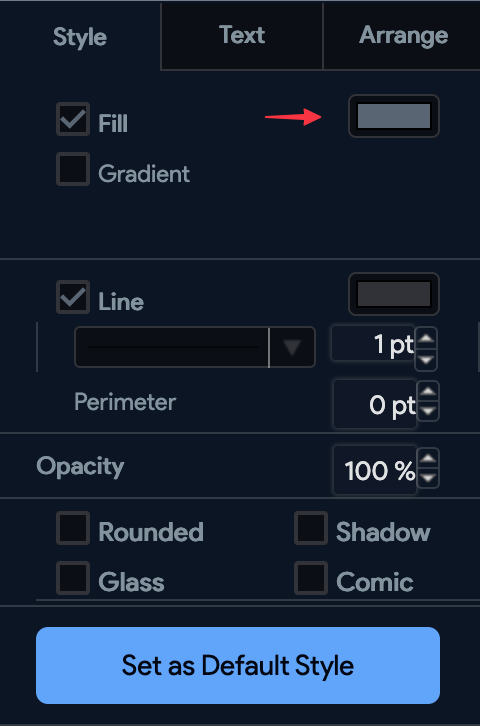 Style tab