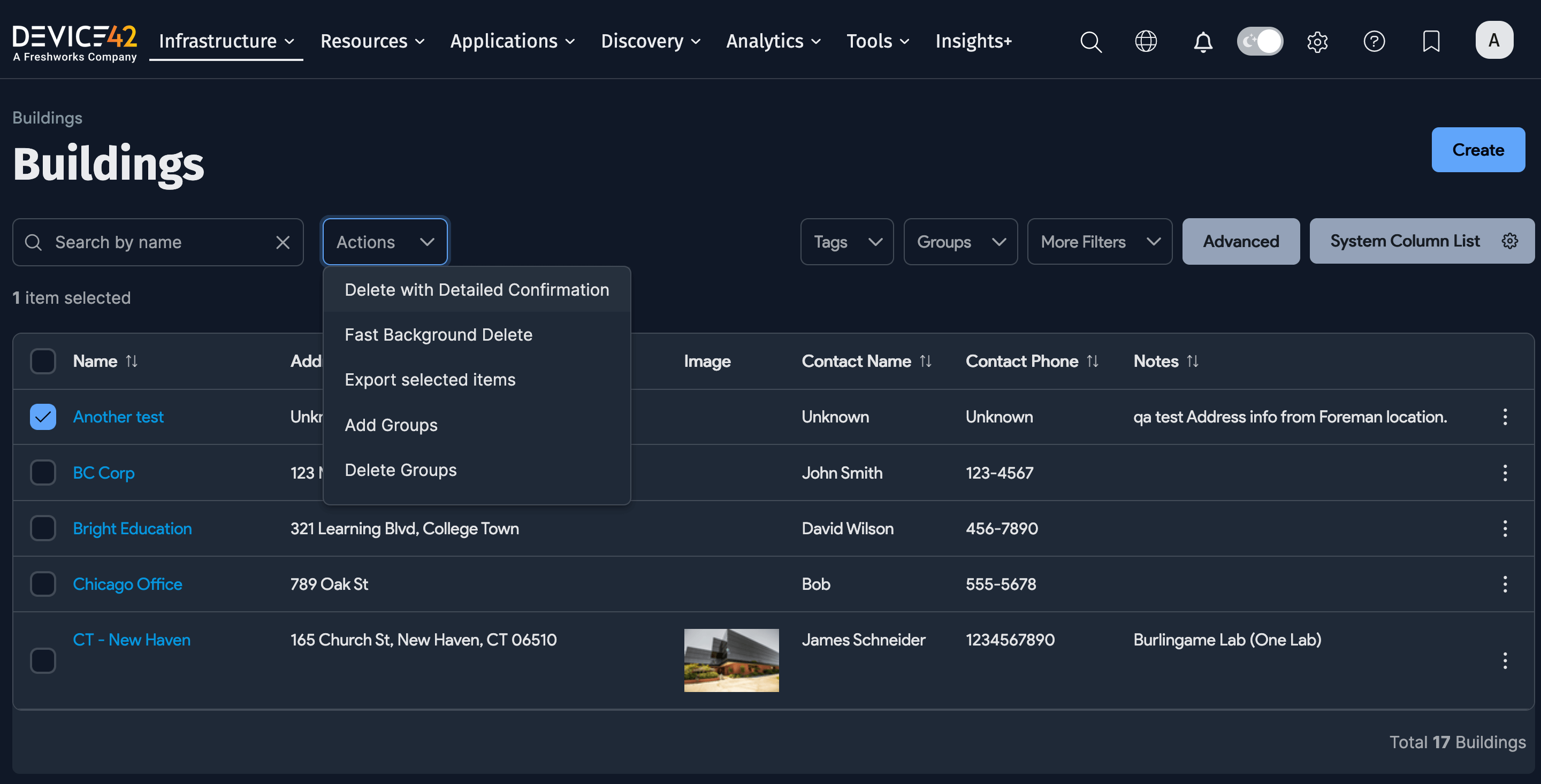Building List View