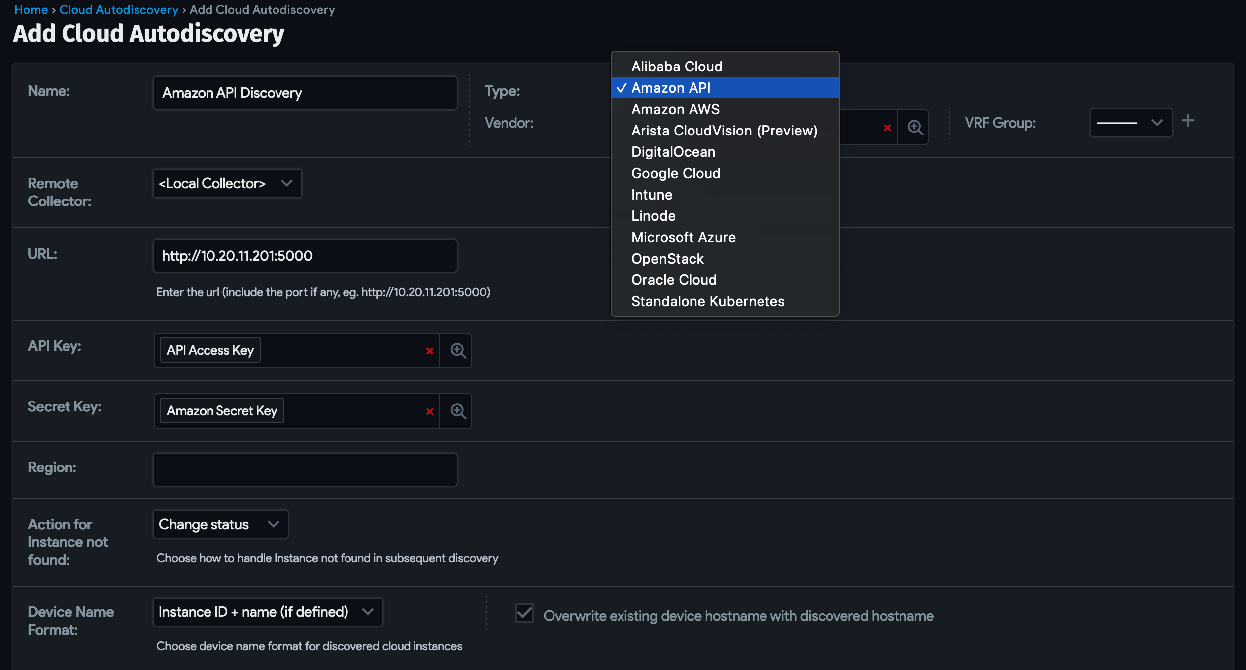 AWS Autodiscovery | Device42