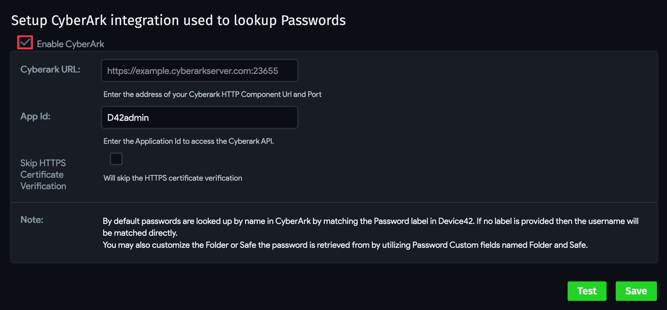 Enable CyberArk