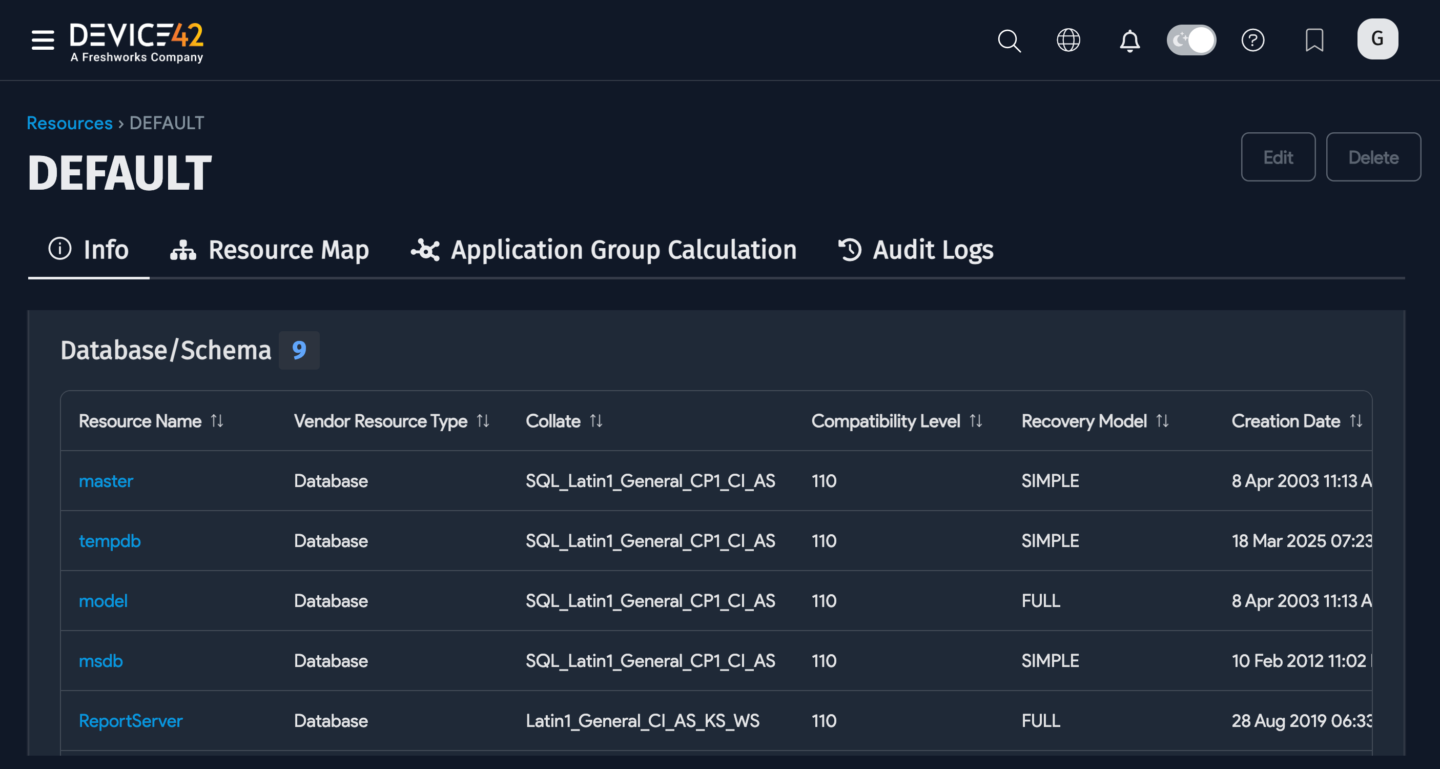 Database/Schema