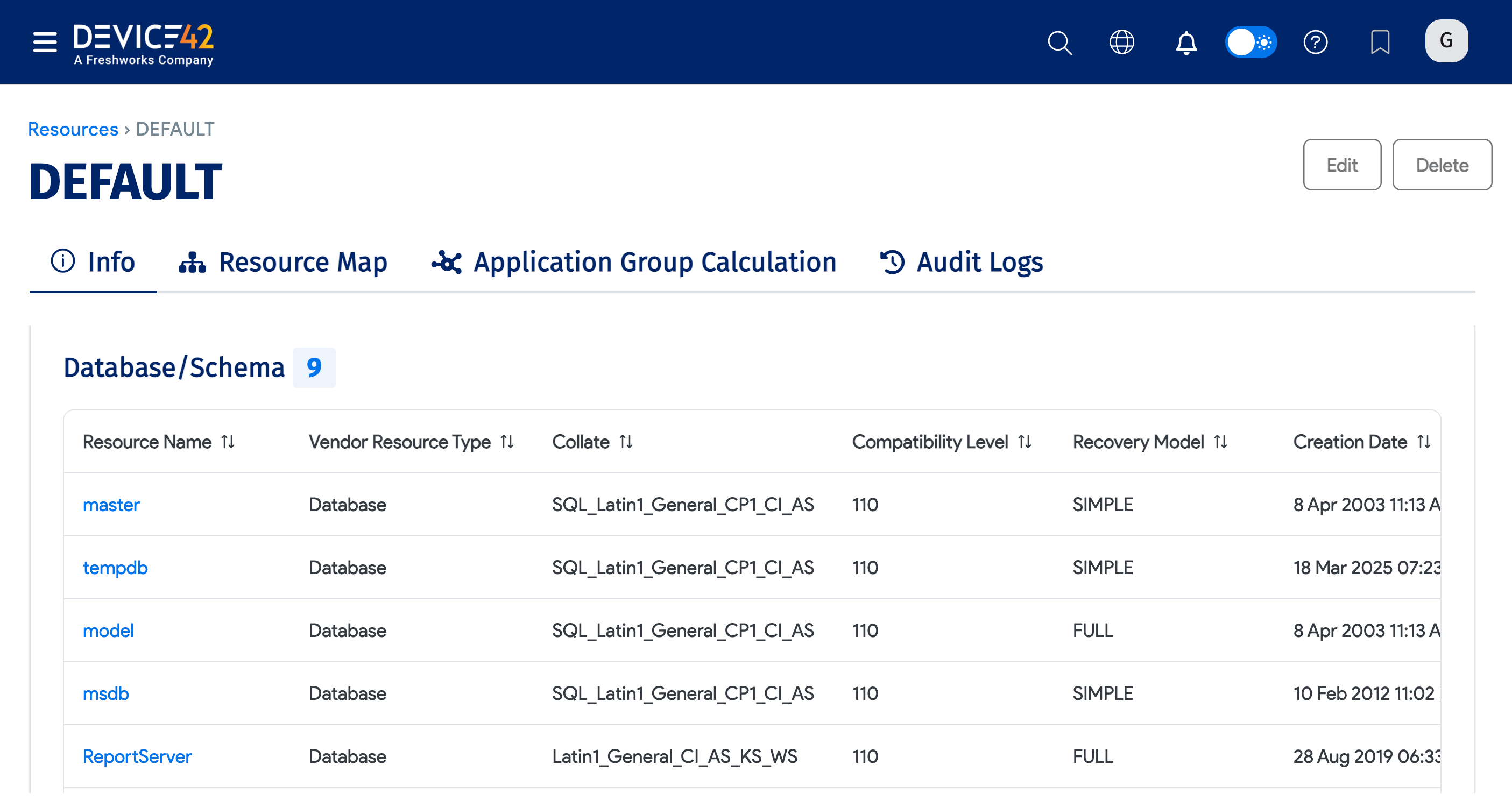 Database/Schema