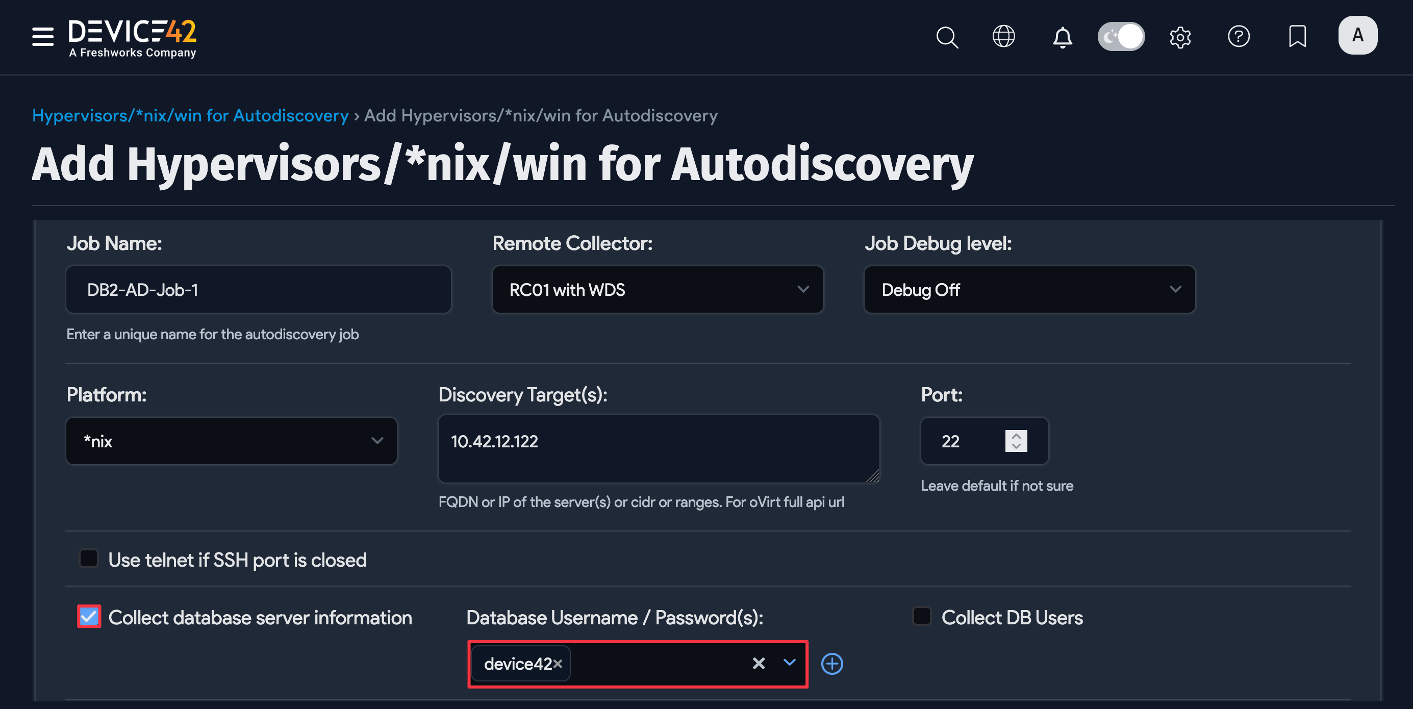 Nix discovery job
