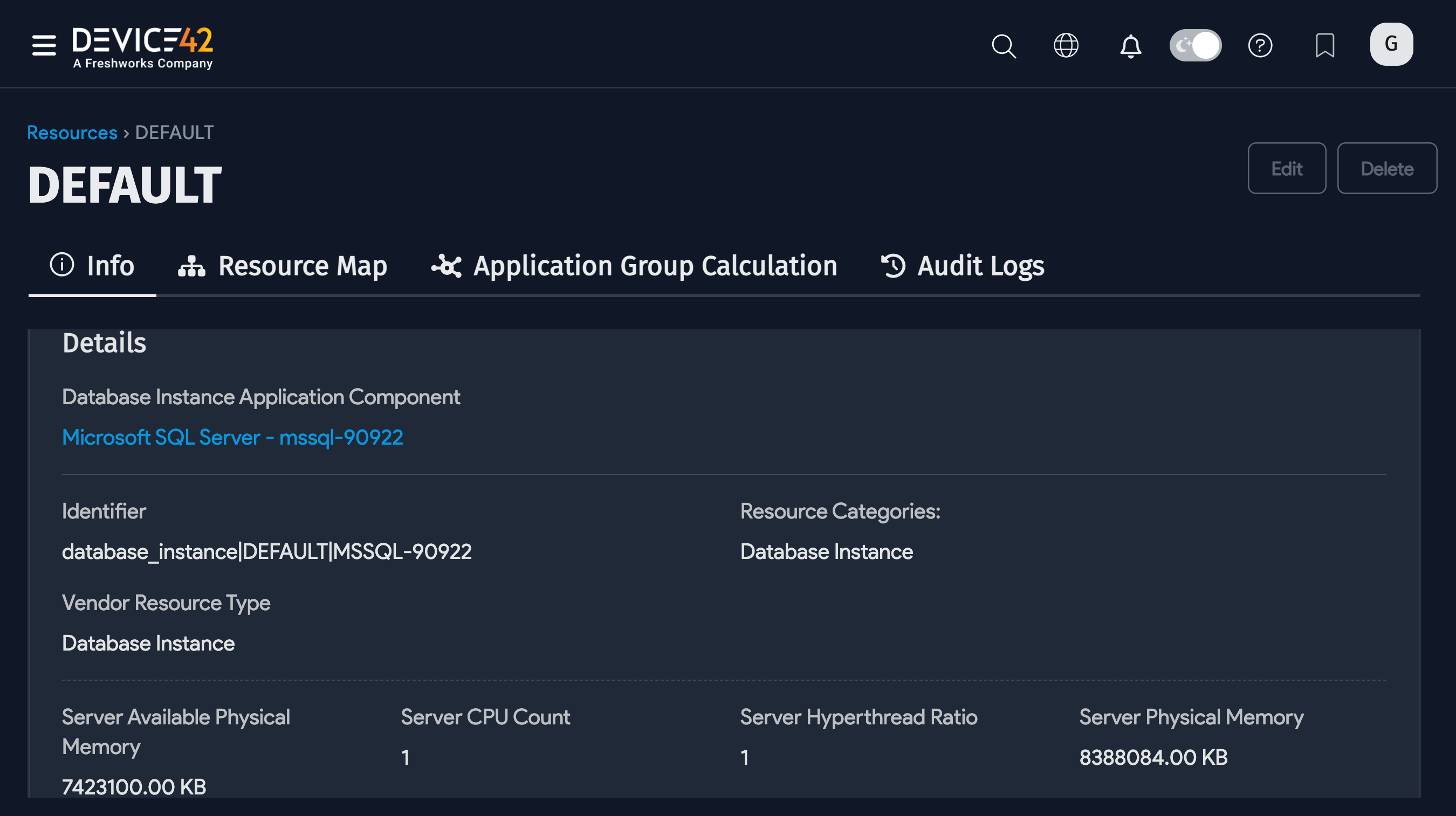 Resource Details