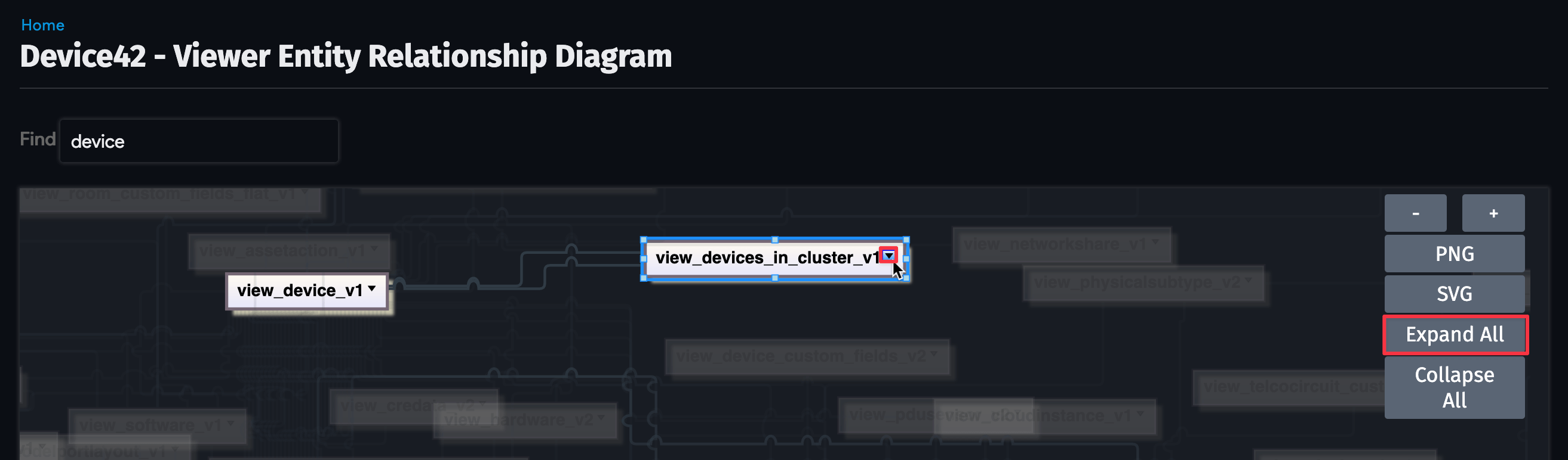 EDR expand buttons
