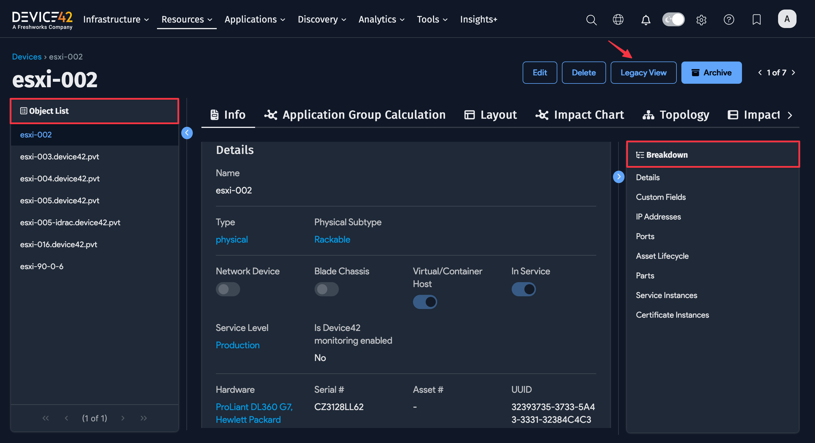Device details