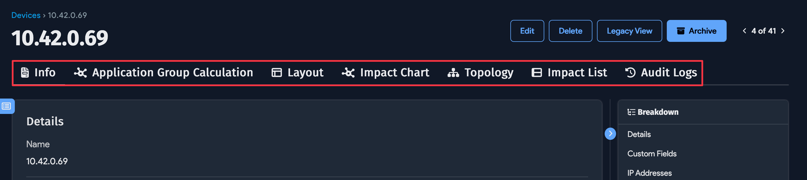 Subpage buttons