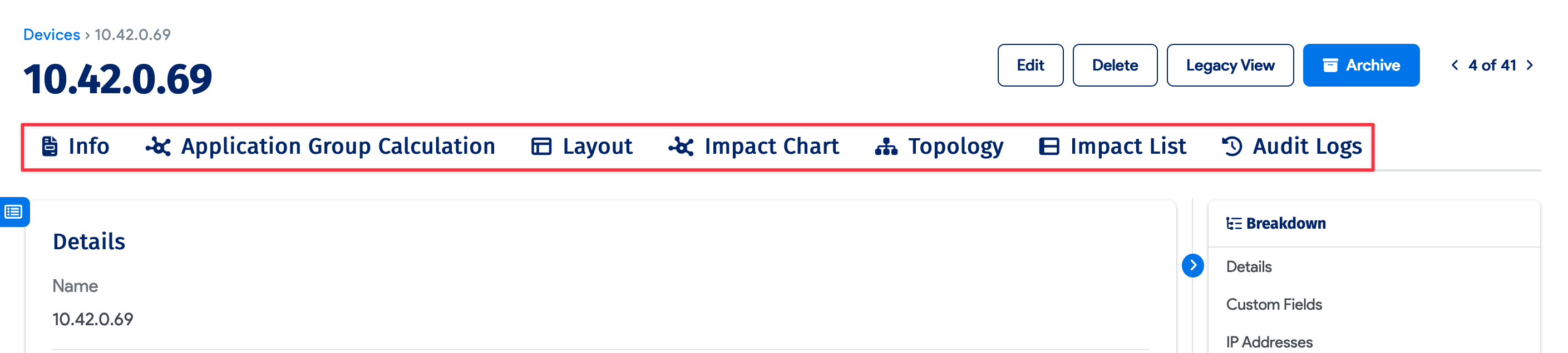 Subpage buttons