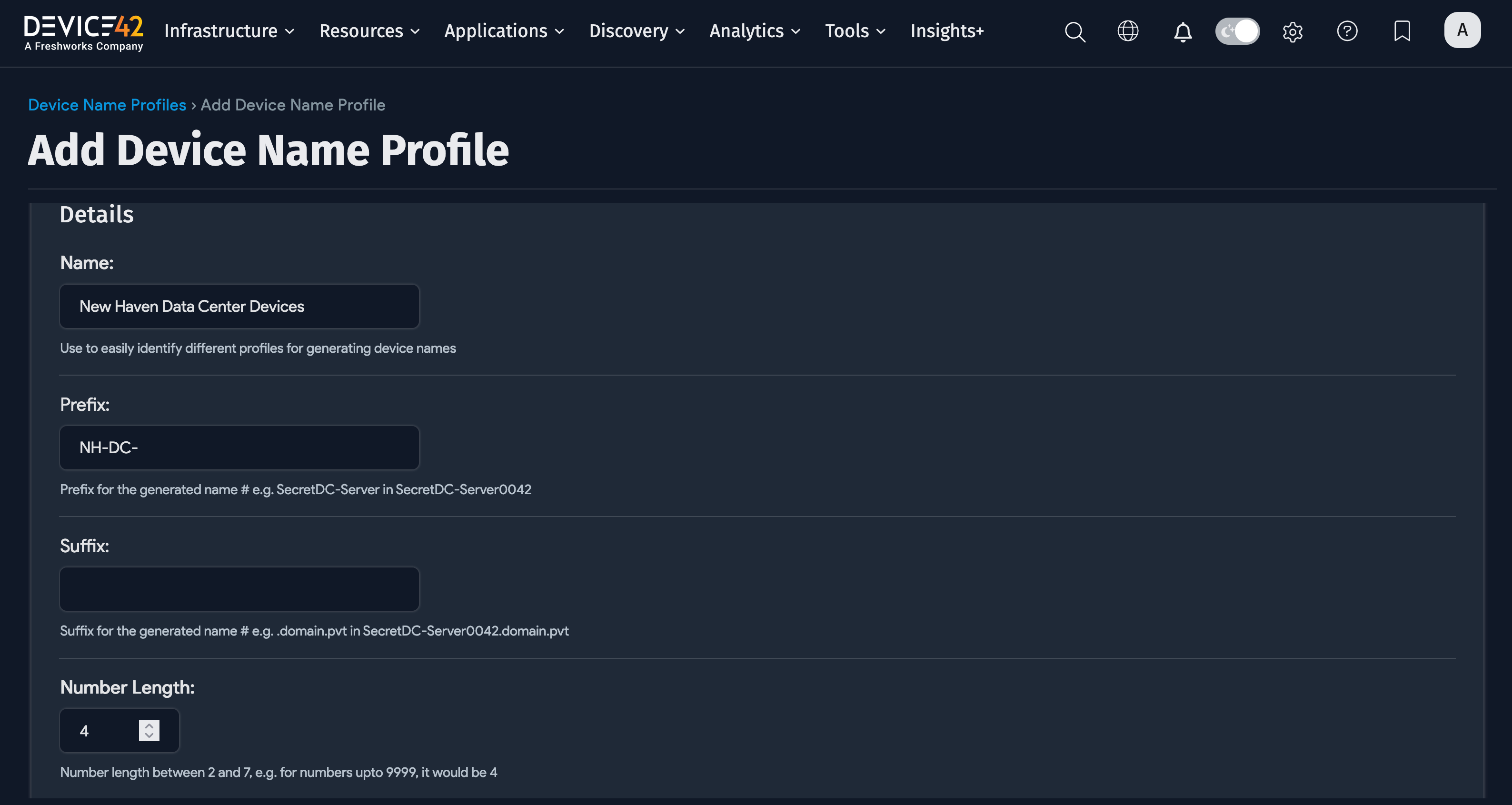 New Name Profile
