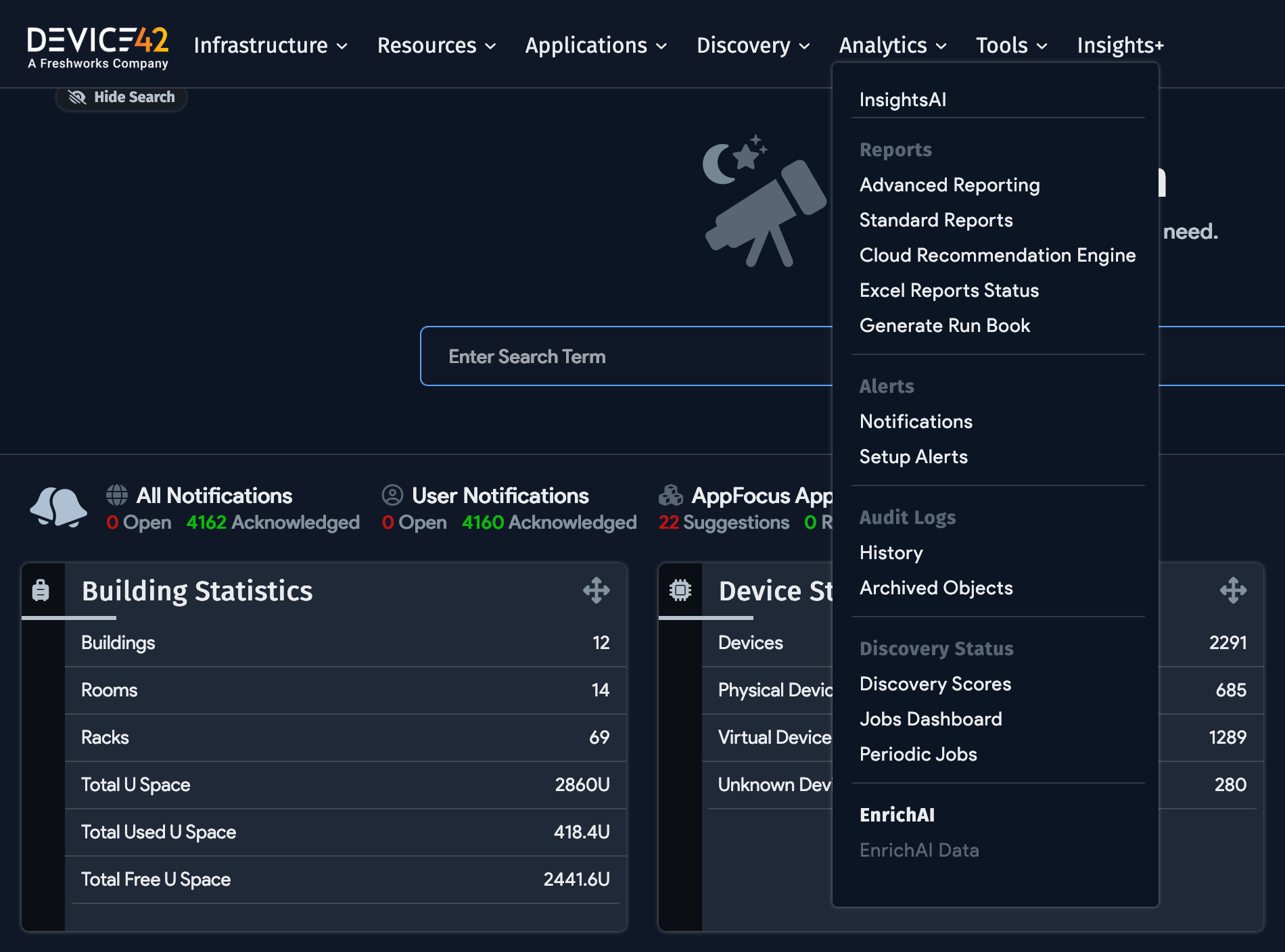 Enrich AI Menu