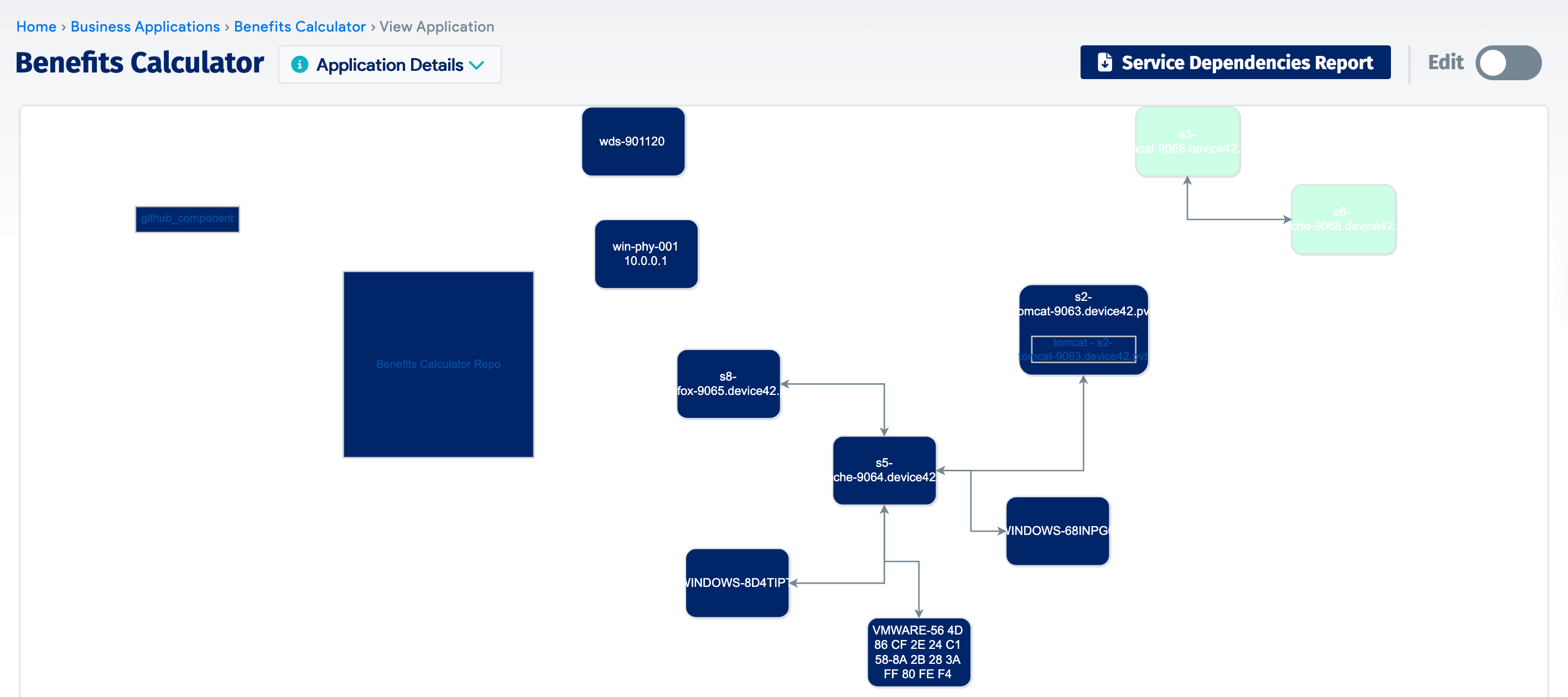 Business Application in Device42