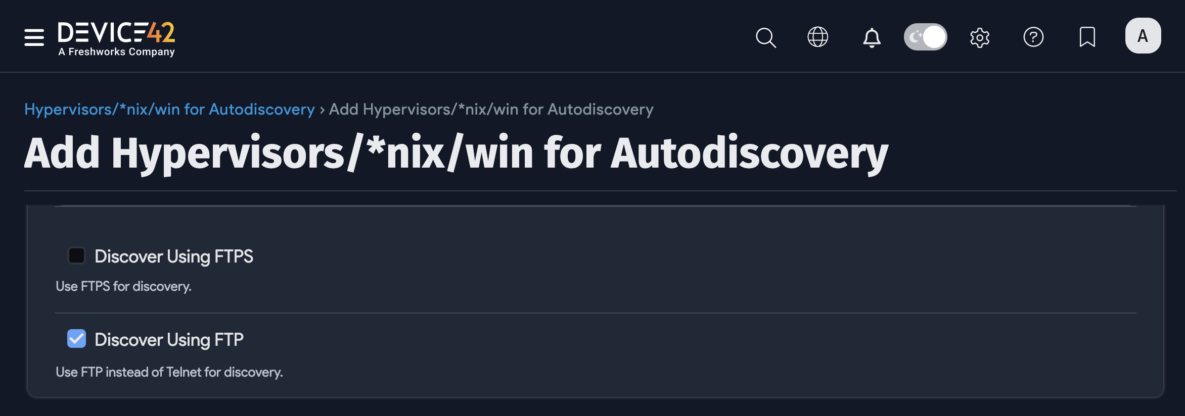 FTPS option