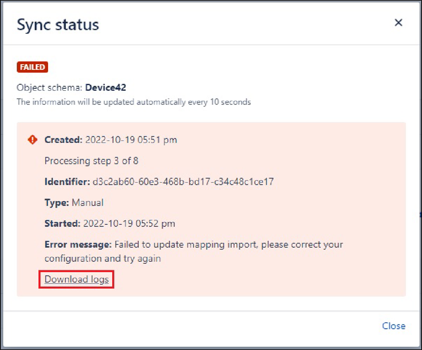 Download logs