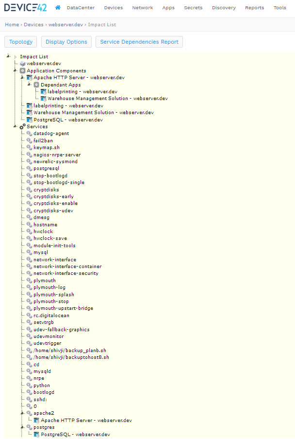 Device Impact List Full