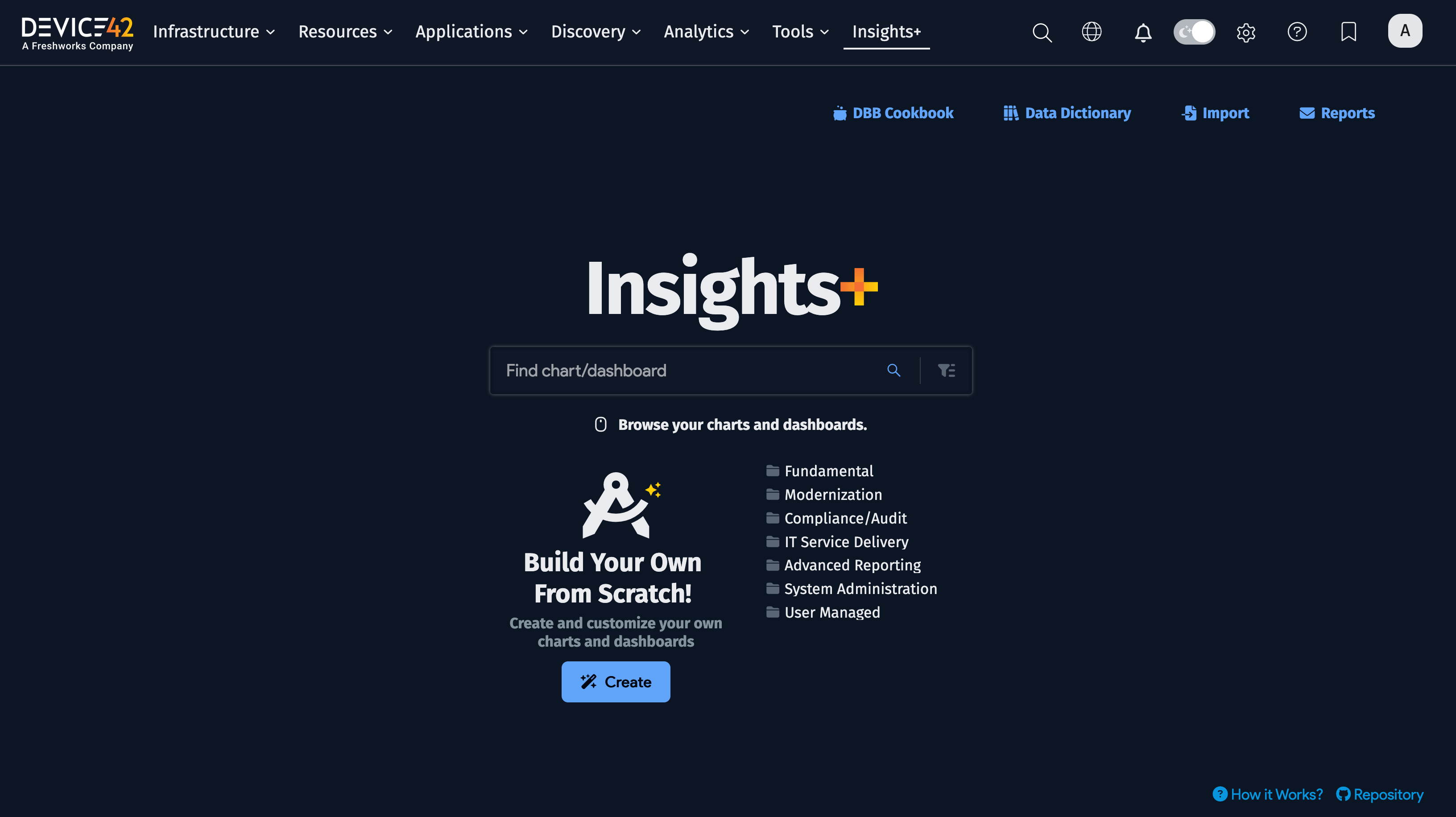 Insights home page