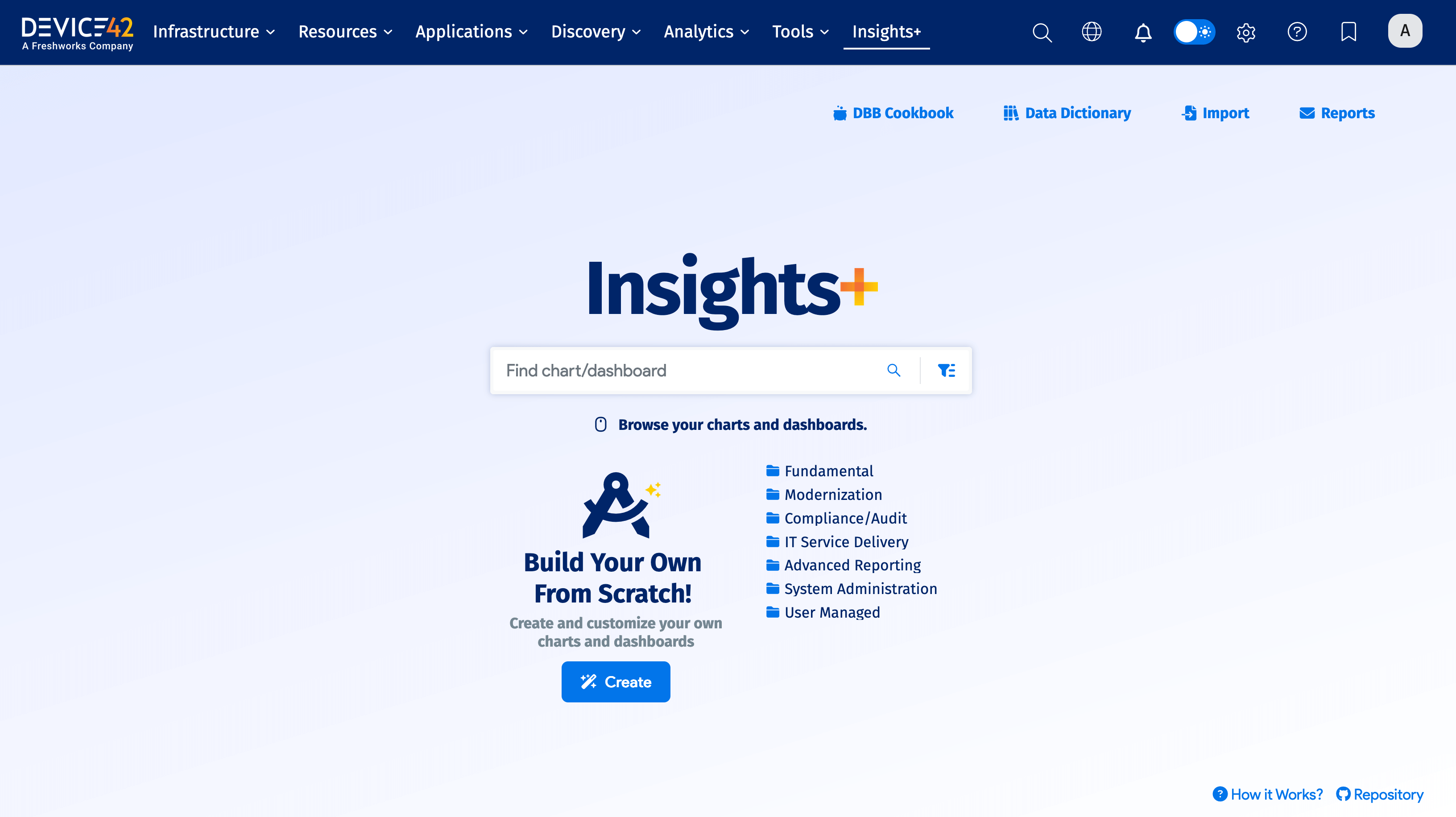 Insights home page