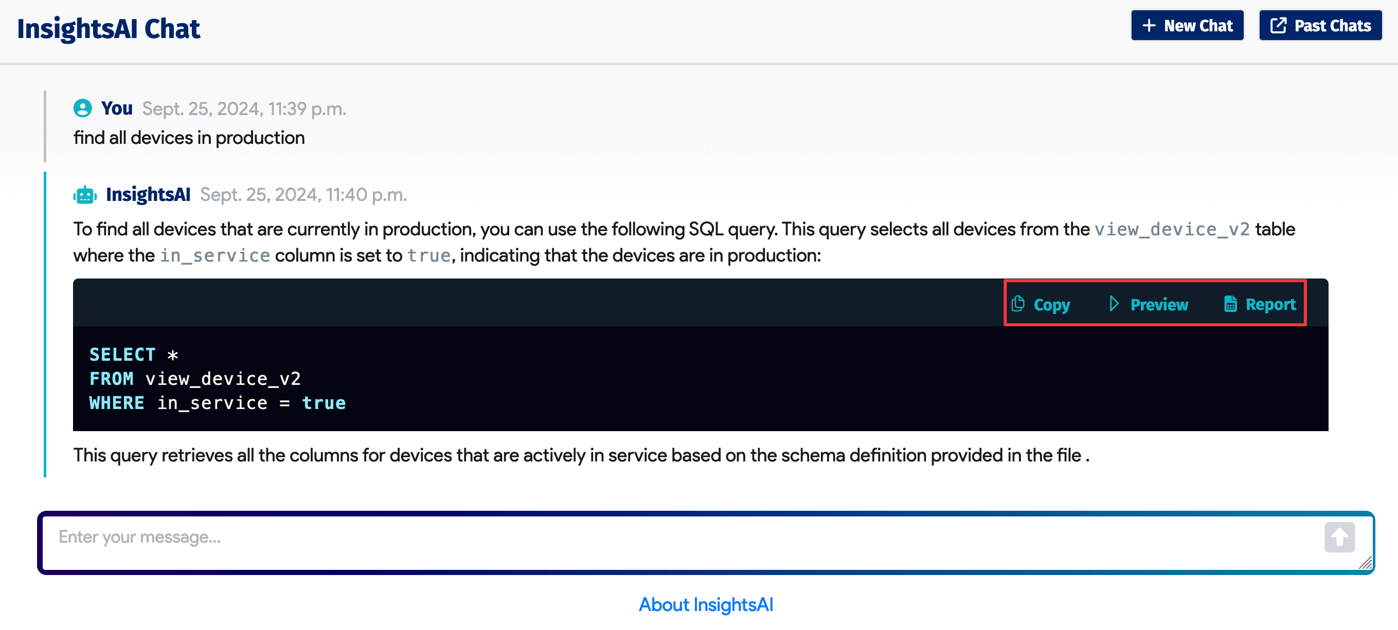 DOQL AI example response