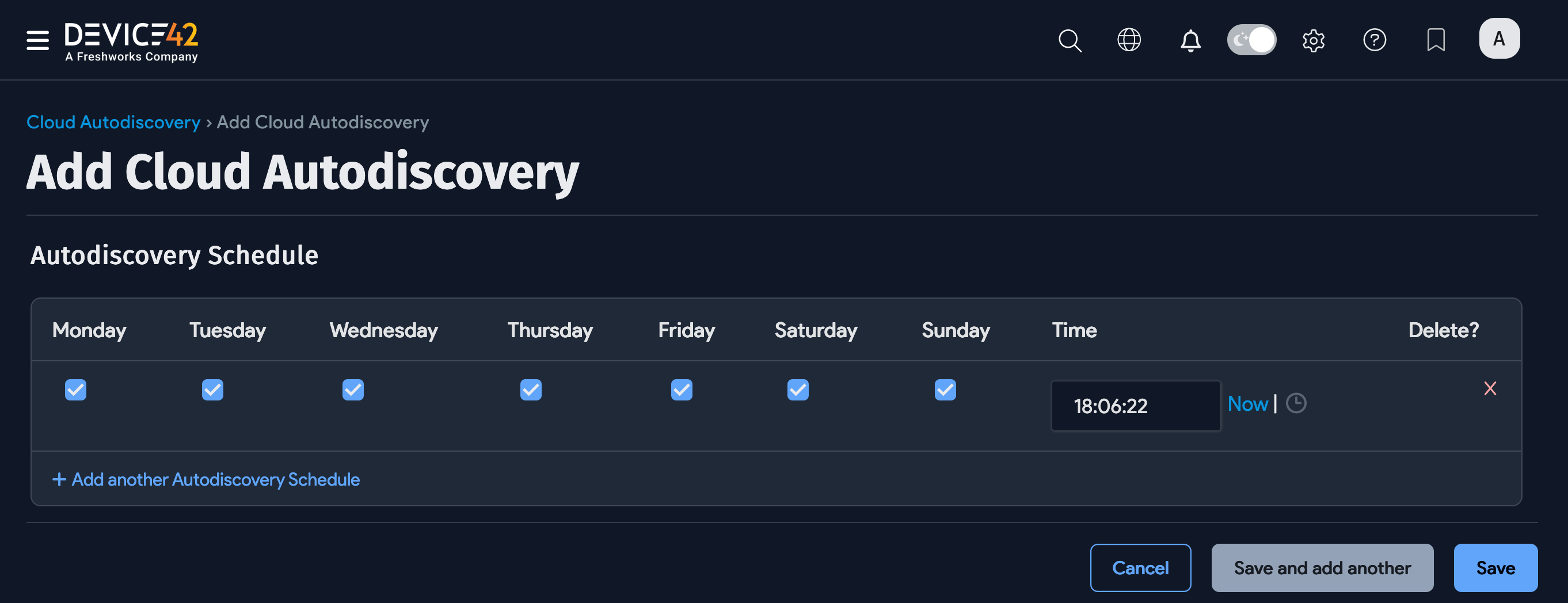 Schedule the job