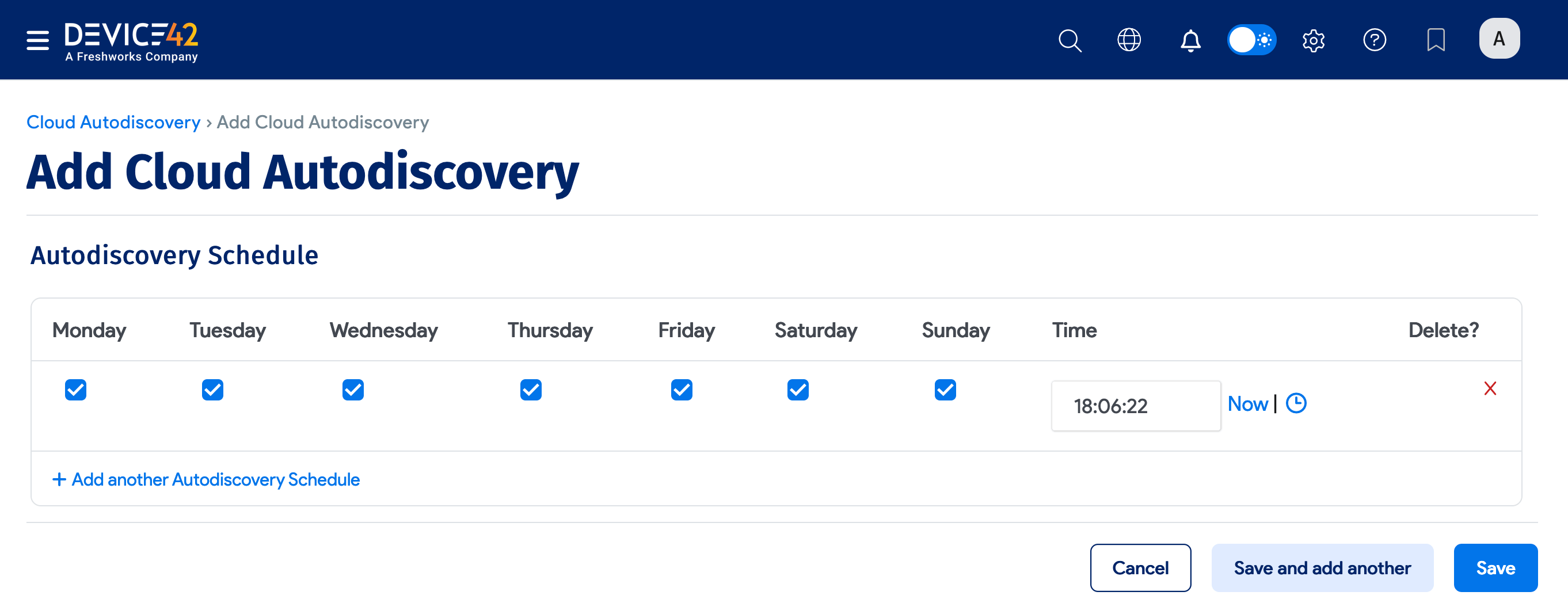 Schedule the job