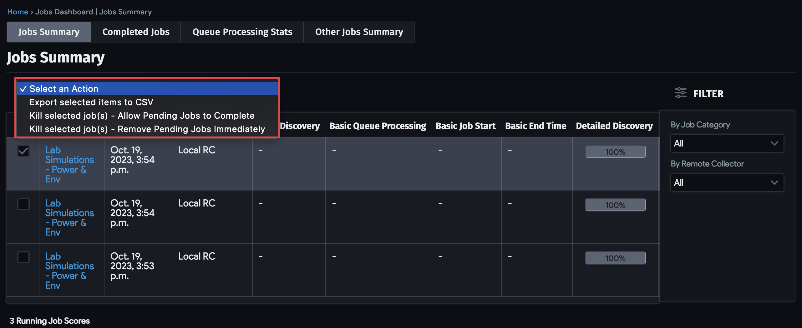 Jobs kill options