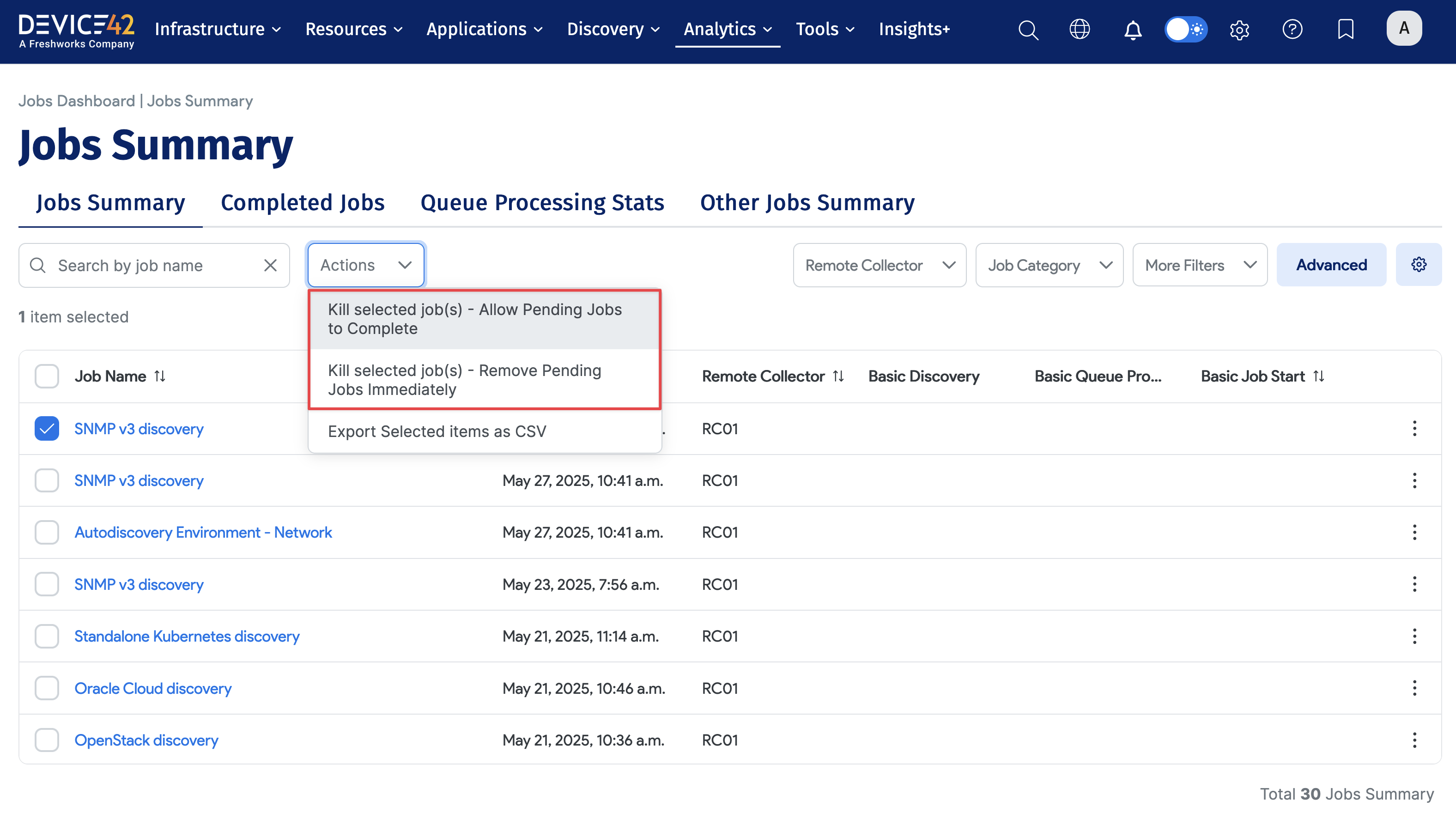 Jobs kill options