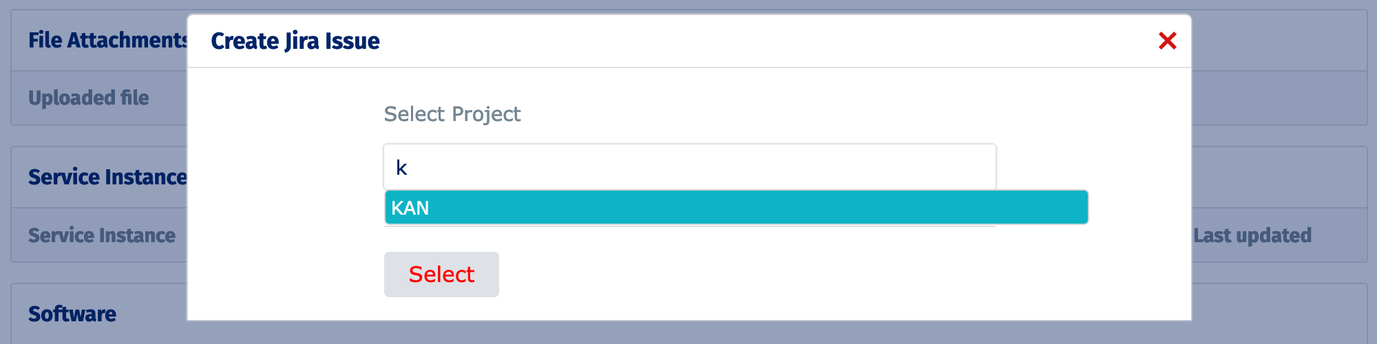 Jira project search