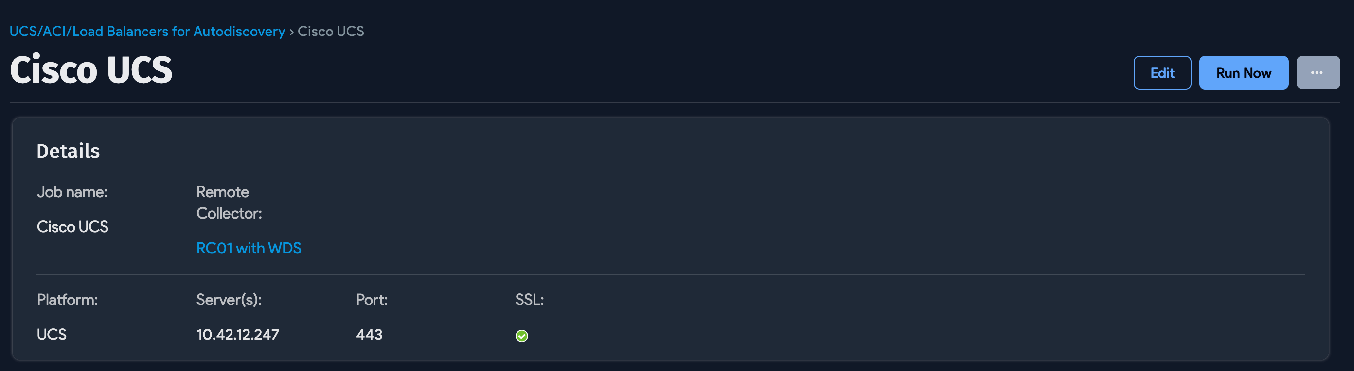 Run now option