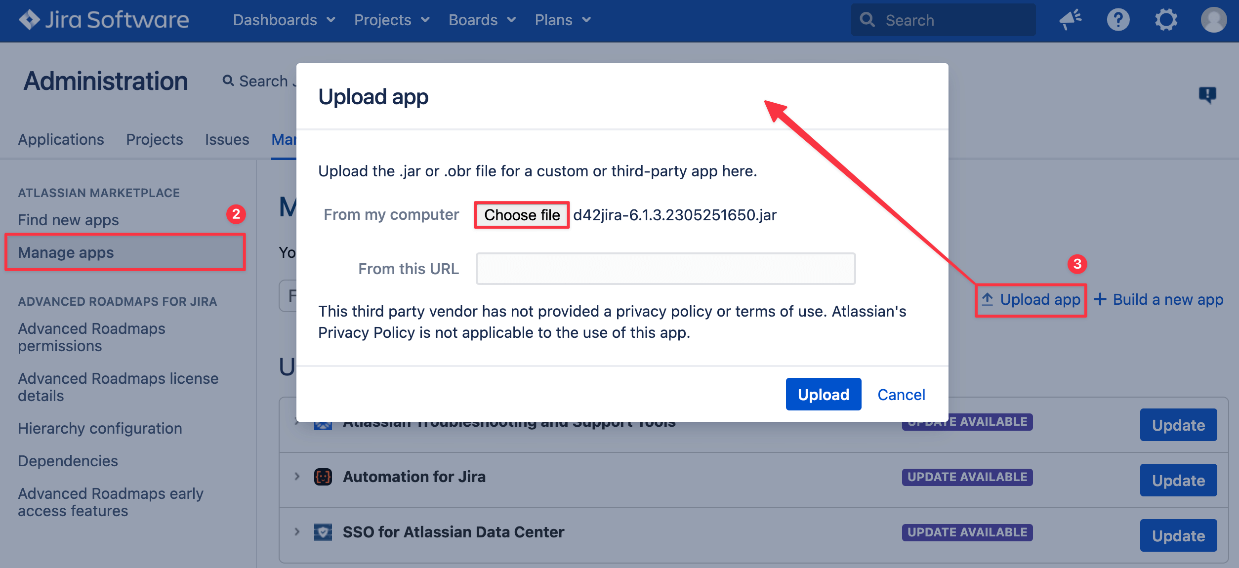 Upload app
