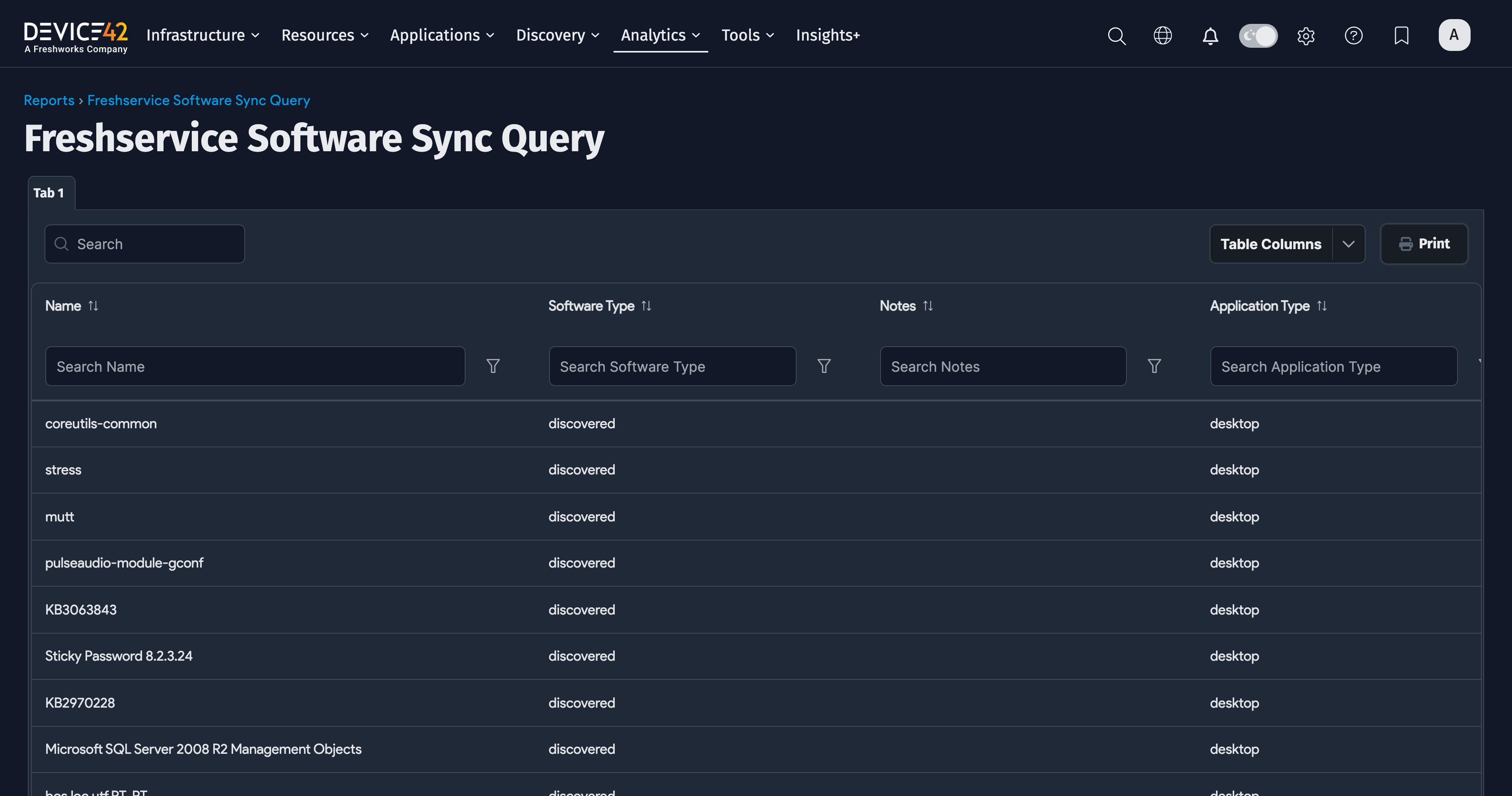 DOQL query results in Standard Reports