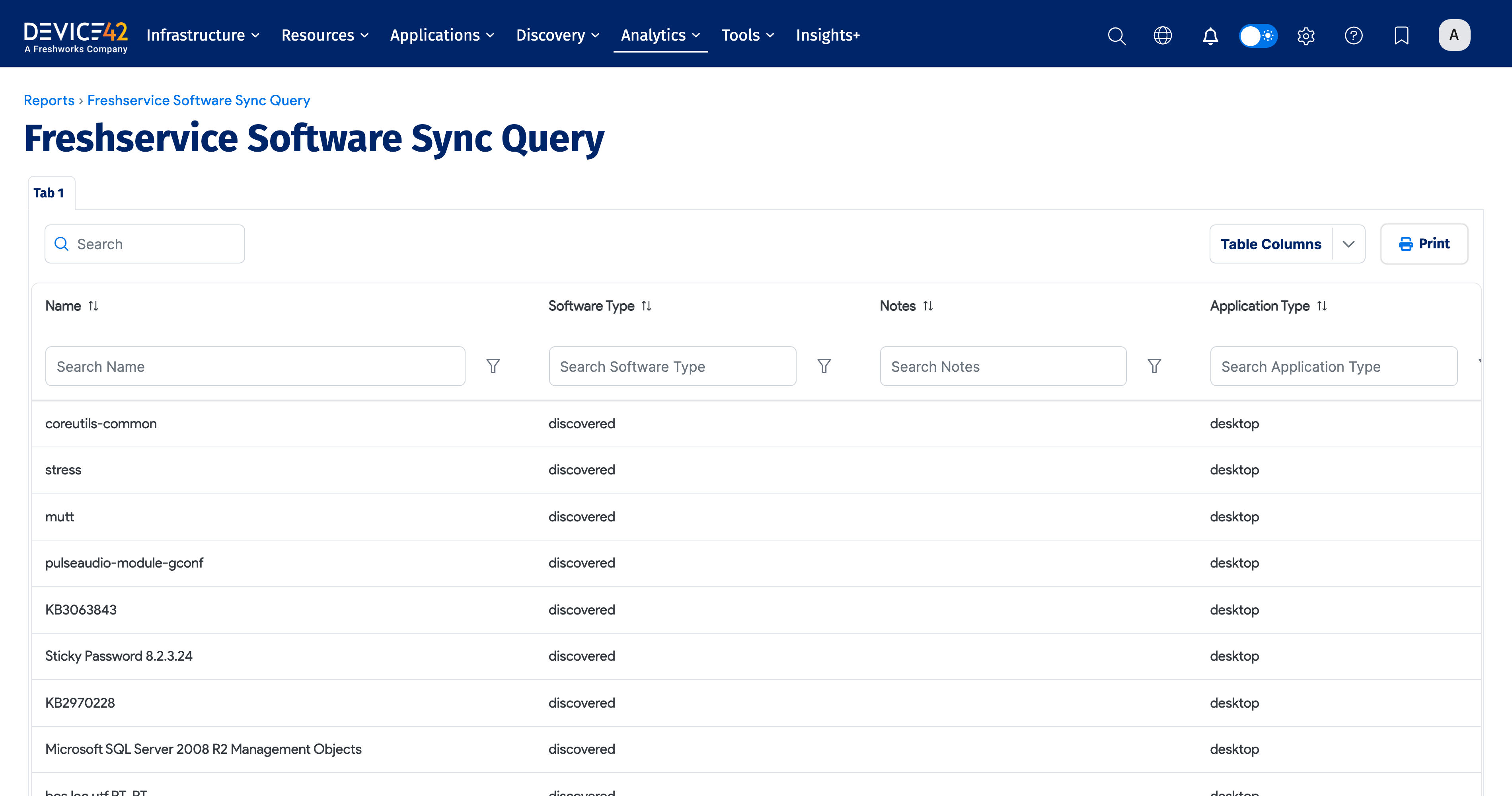 DOQL query results in Standard Reports