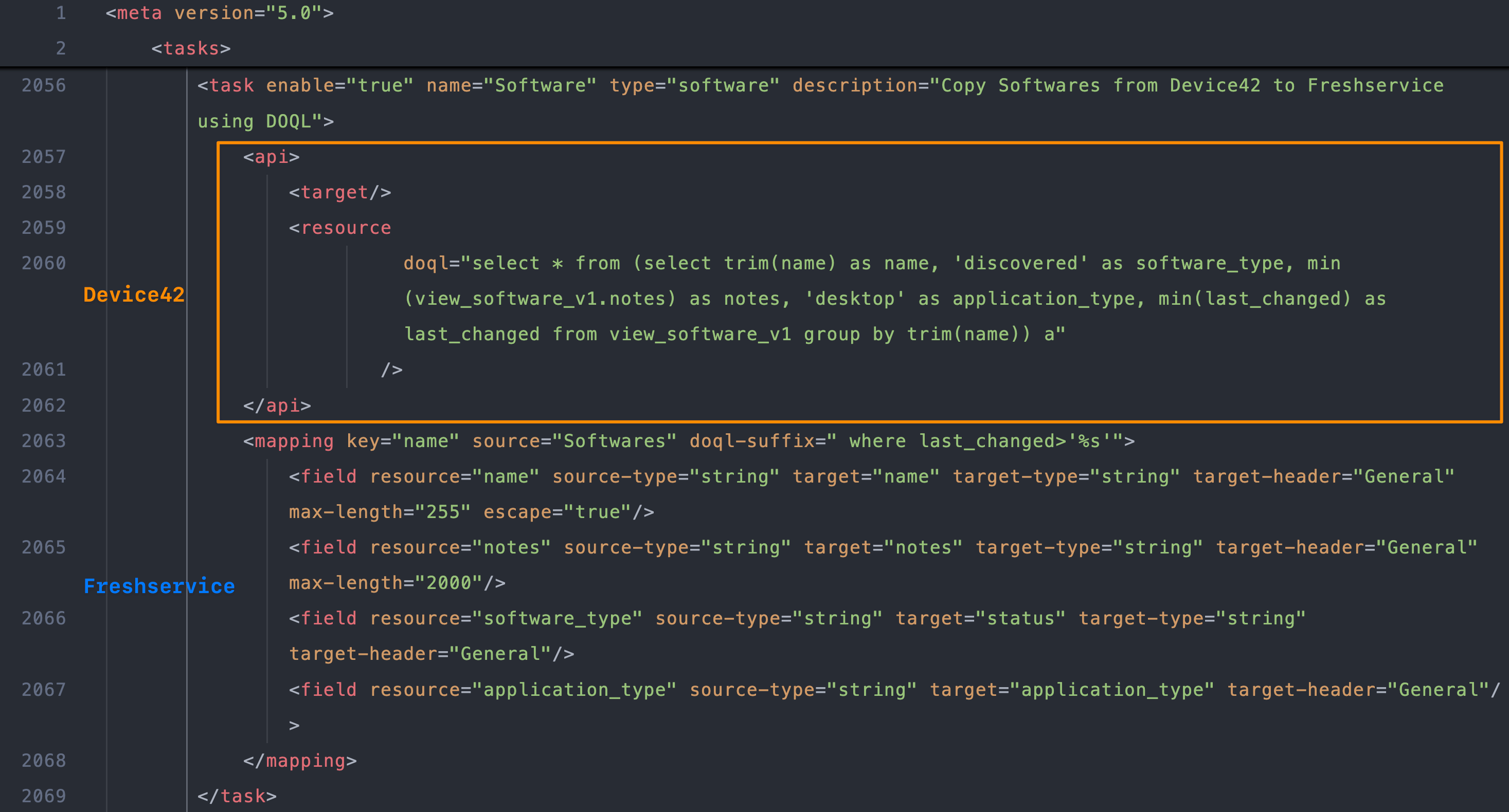 mapping.xml in VS Code