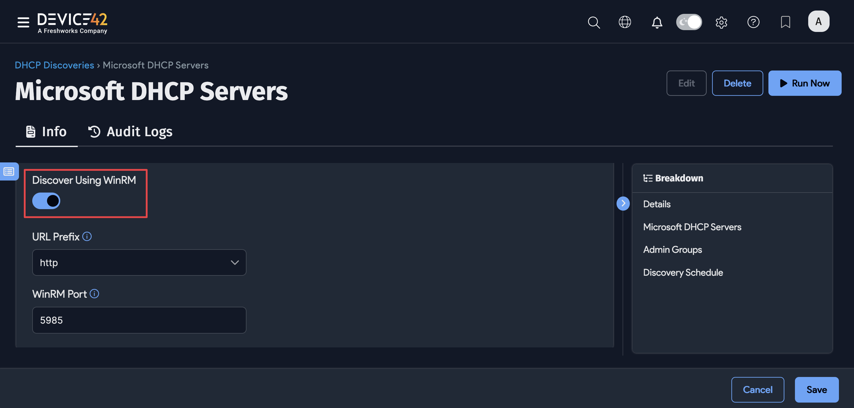 DHCP WinRM option