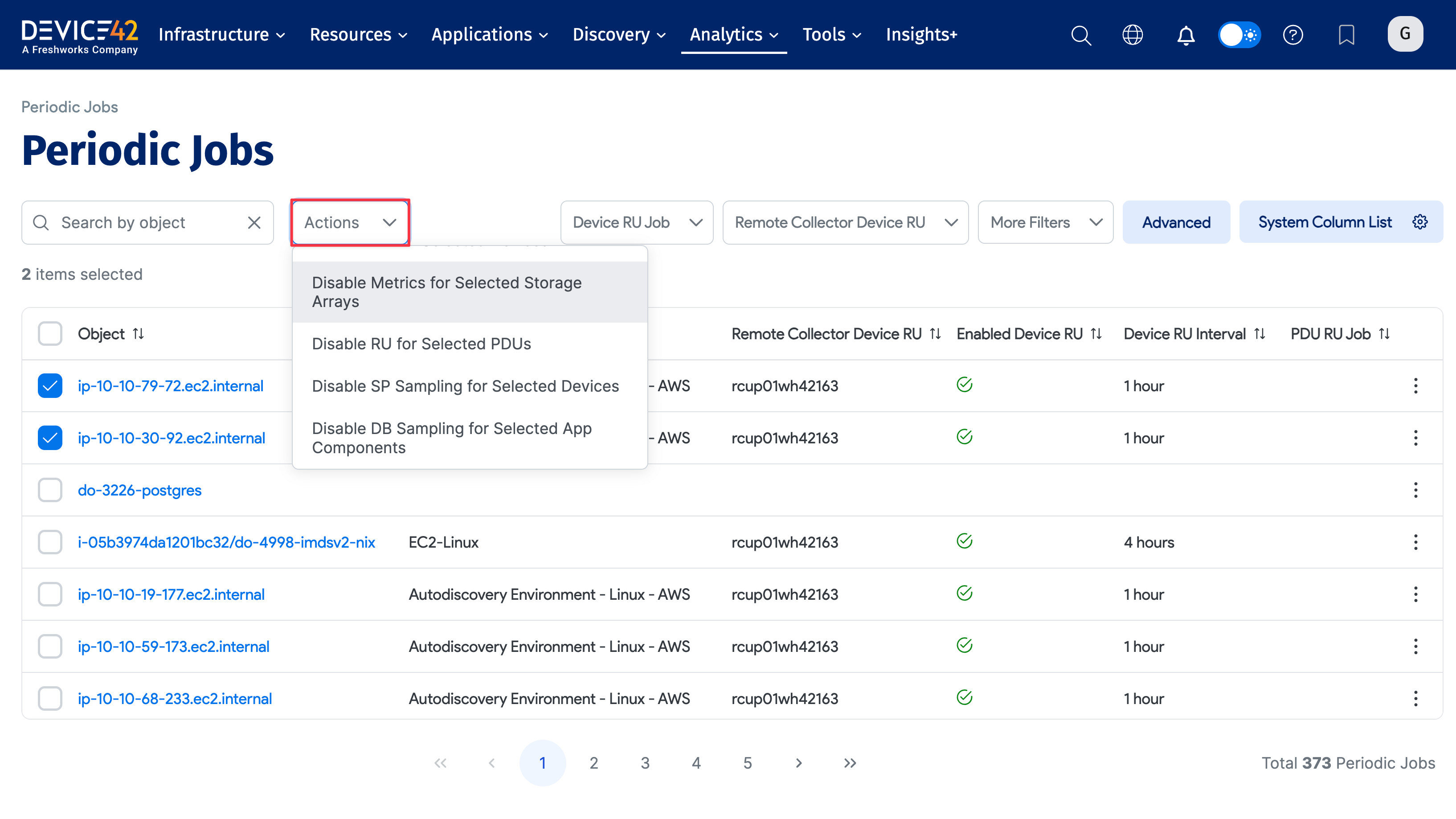 Periodic Jobs view page