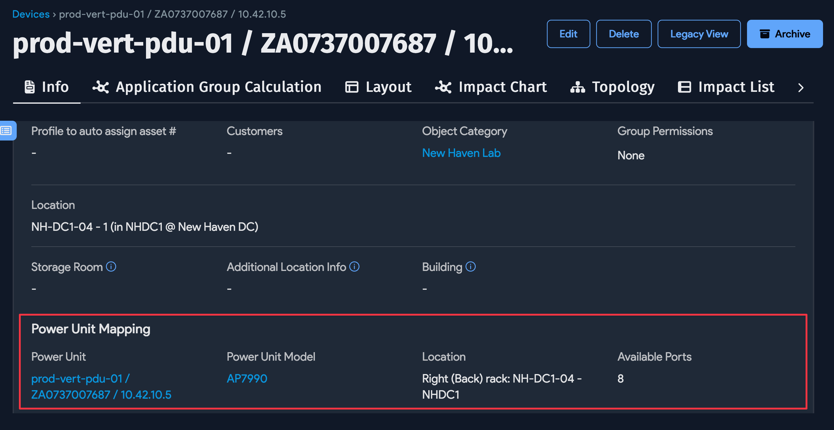 Device w mapped PDU